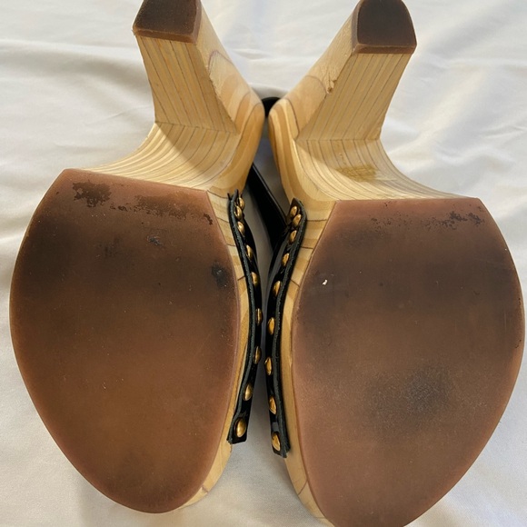 Miu Miu Patent Leather Wood Heels - Picture 14 of 14